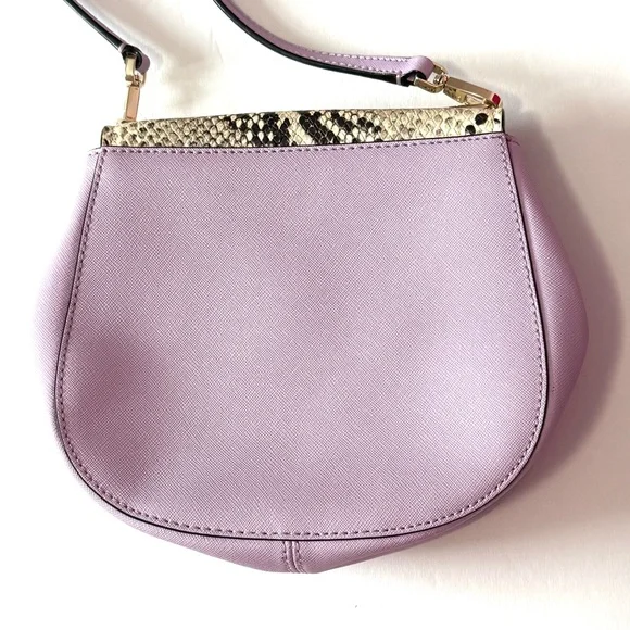 Kate Spade Purple and Cream Crossbody Bag with Snake Print Design - Picture 5 of 7
